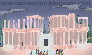 Teatro Mérida (Ilustración de Francisco Blanco)